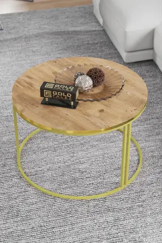 Middle Coffee Table Single Gold Luxury Special