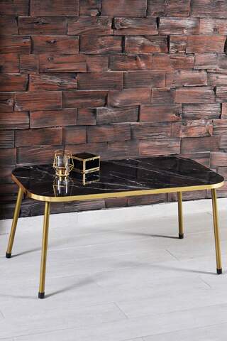 Gold Metal Centre Coffee Table Square