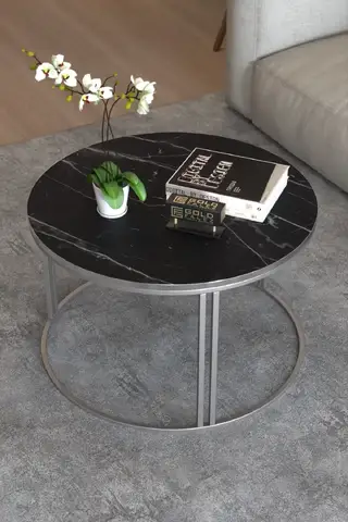 Middle Coffee Table Single Silver Luxury Special