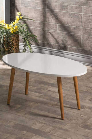 Wooden Centre Coffee Table Ellipse