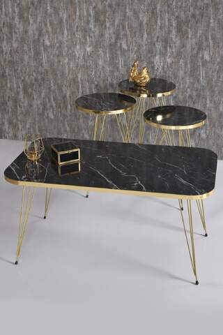 Nesting Coffee Table and Coffee Table Kr Set Gold Bendir Wire