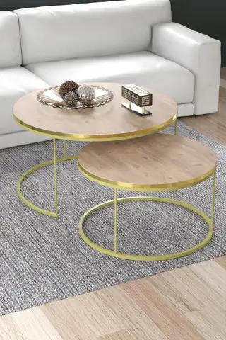 Coffee Table Double Gold Luxury Special