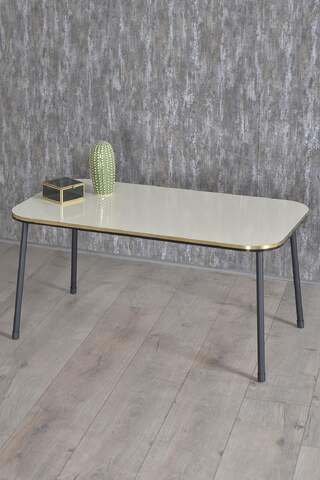 Black Metal Double Gold Centre Coffee Table Square