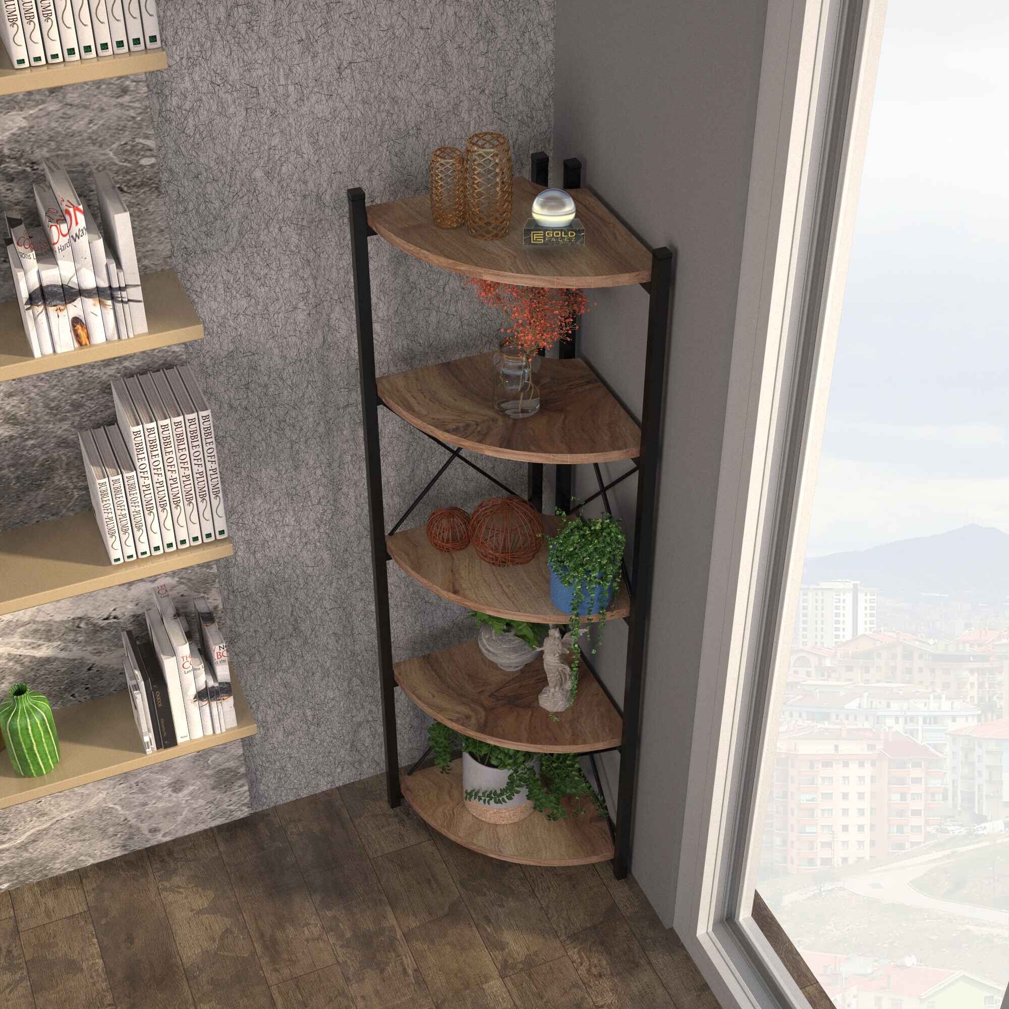 5 Shelves Flower Bookcase