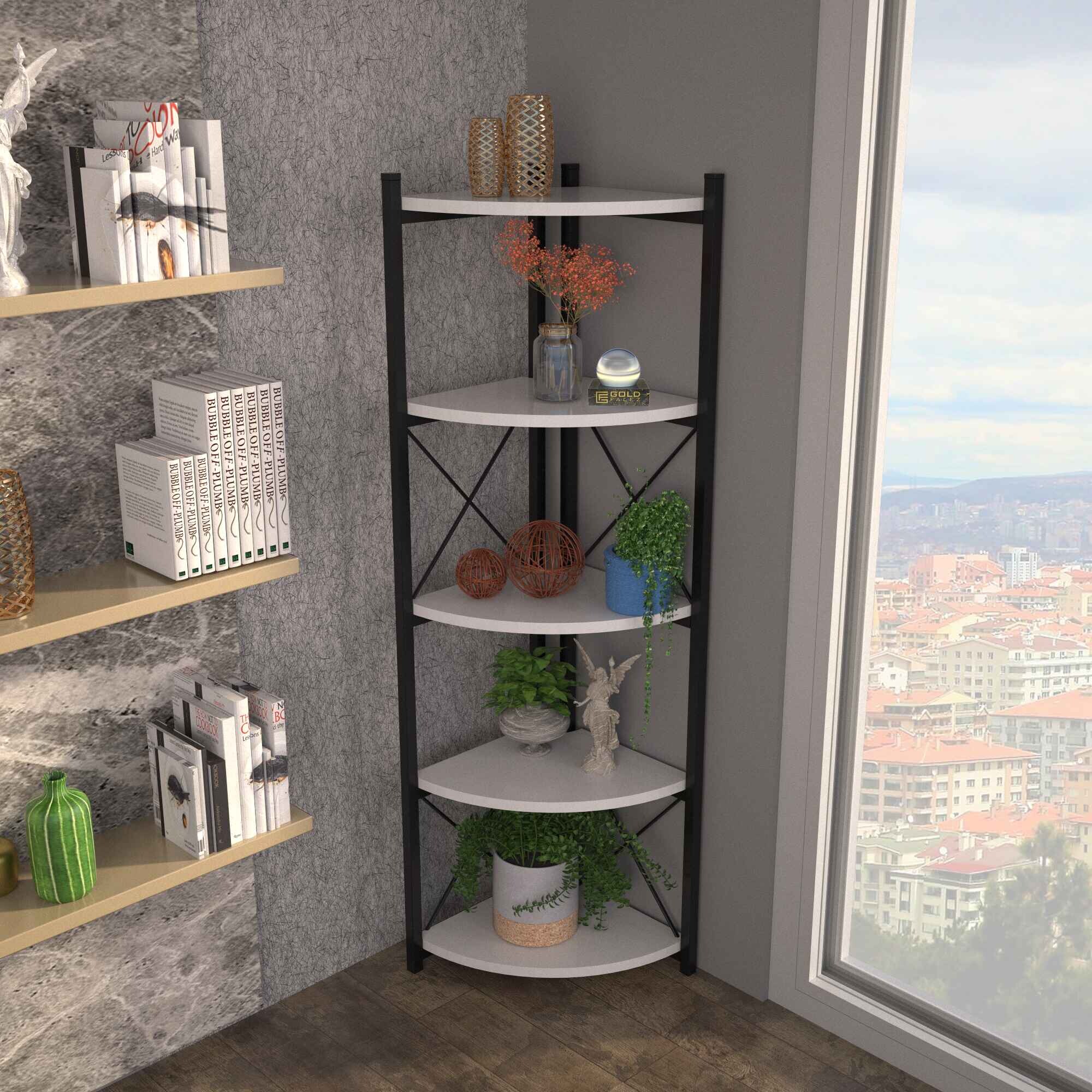 5 Shelves Flower Bookcase