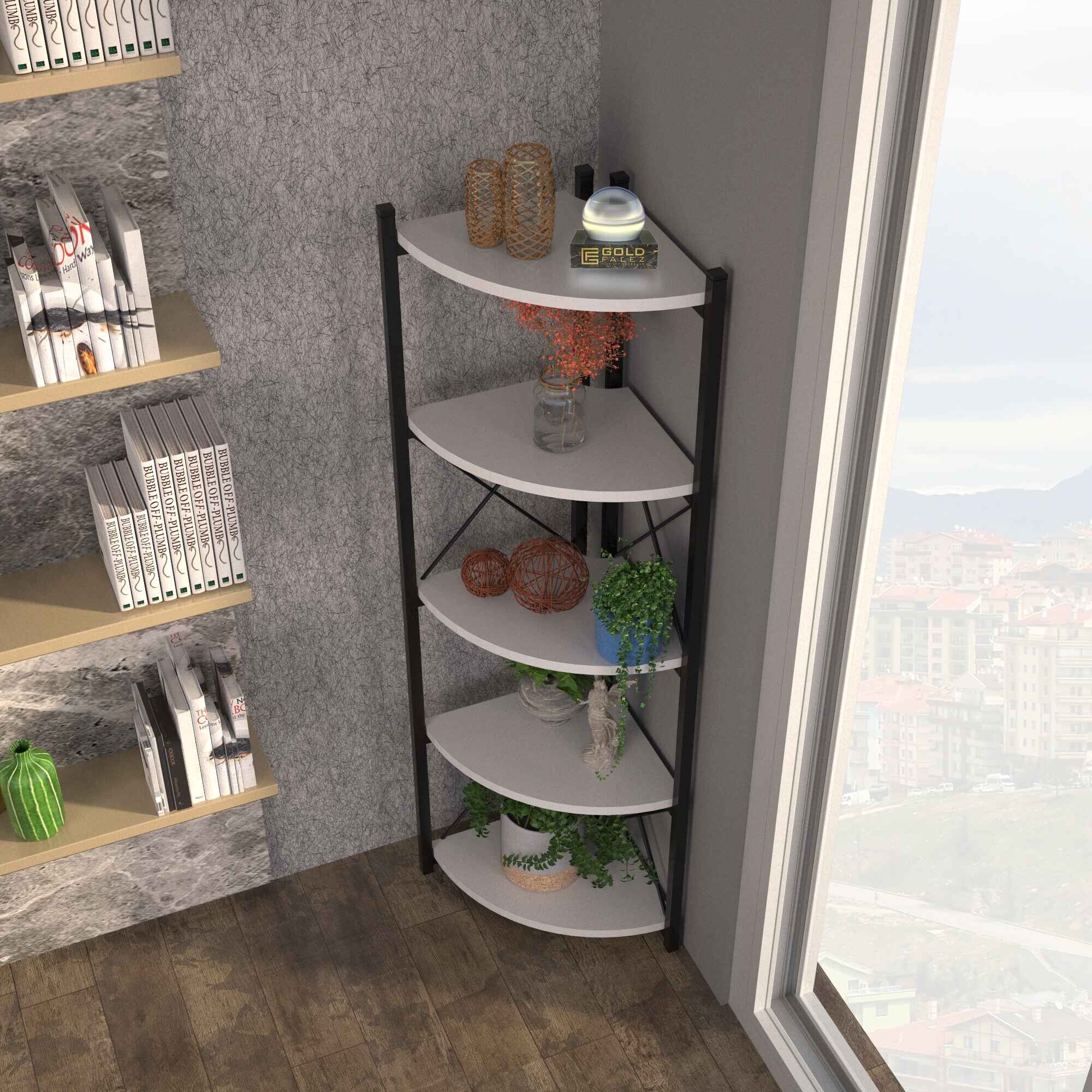 5 Shelves Flower Bookcase