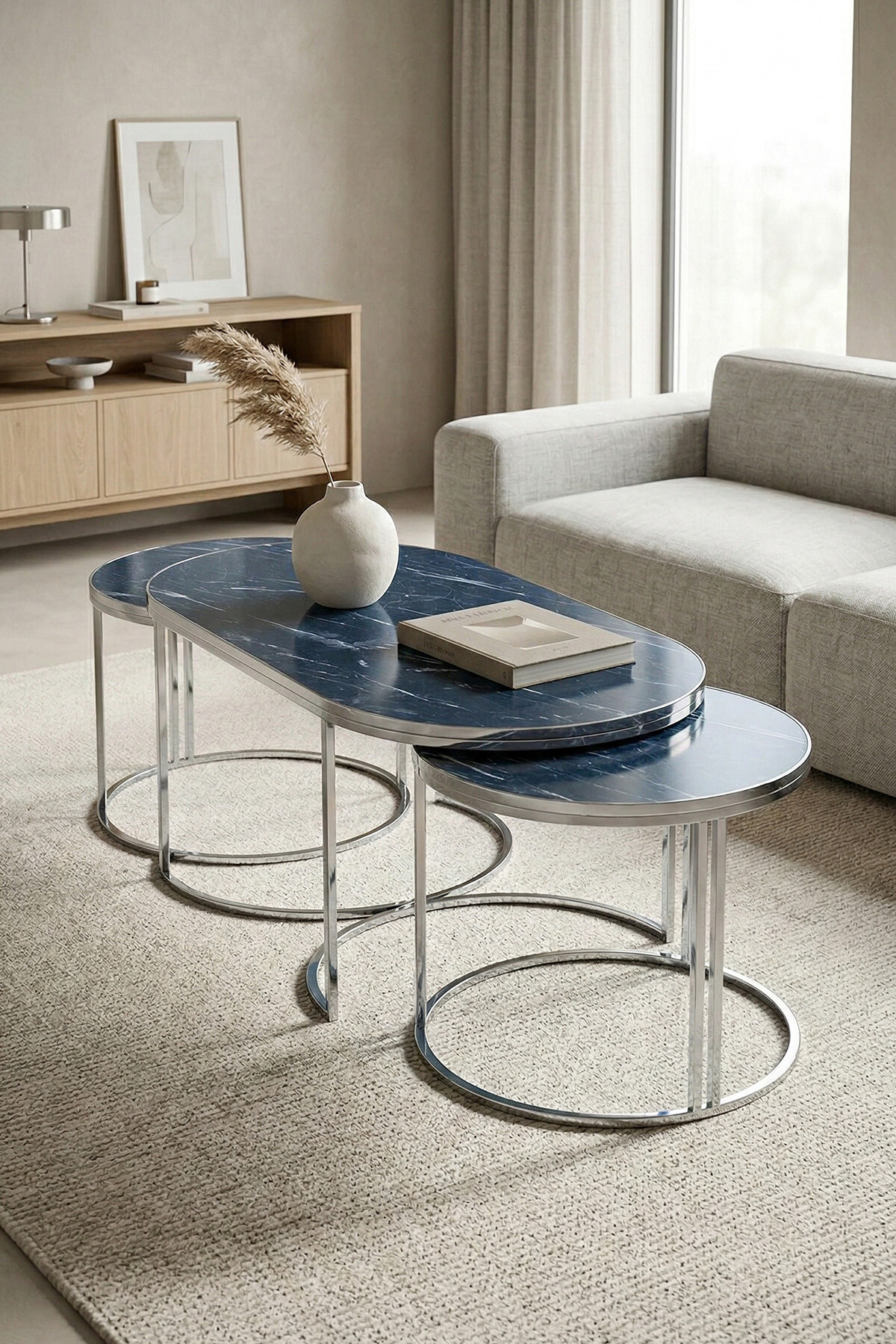 Silver Full Moon Set of 3