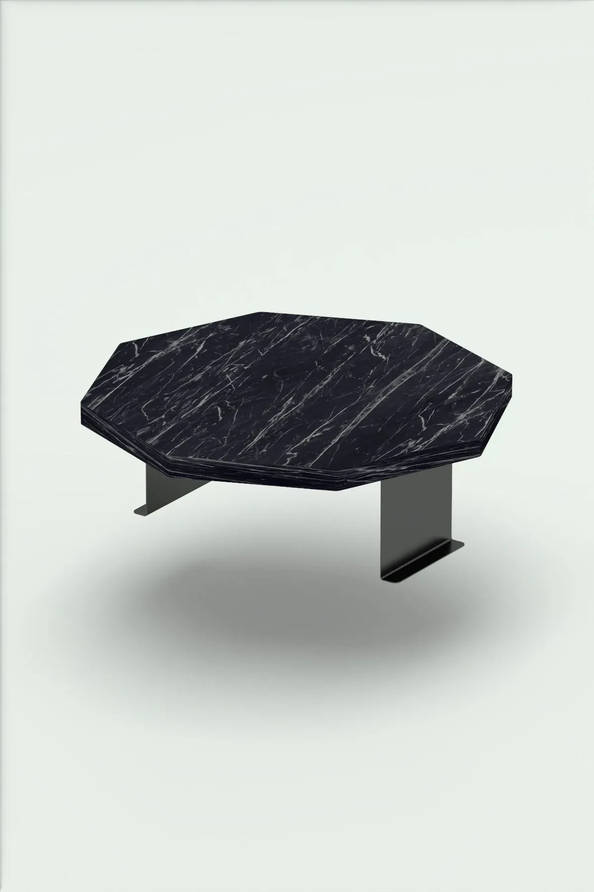 Dekoratif İkili (2 Adet) Yan Sehpa Sekizgen - 34 çap x 10 cm - Detay