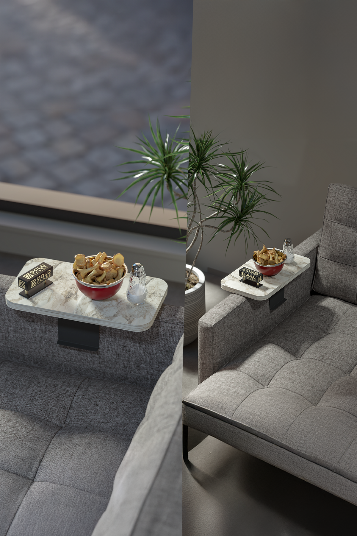 Decorative Double (2 pcs.) Side Table Rectangle — Efes