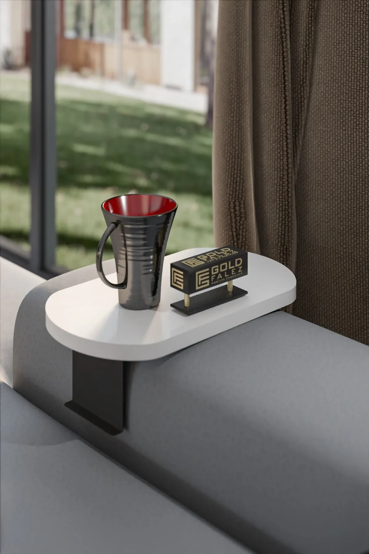 Decorative Double (2 pcs.) Side Table Oval