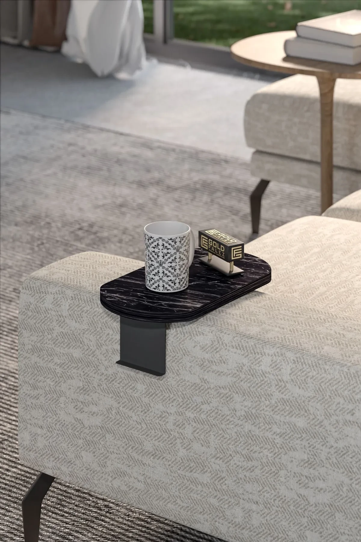 Dekoratif İkili (2 Adet) Yan Sehpa Oval - 10 cm - Kullanım