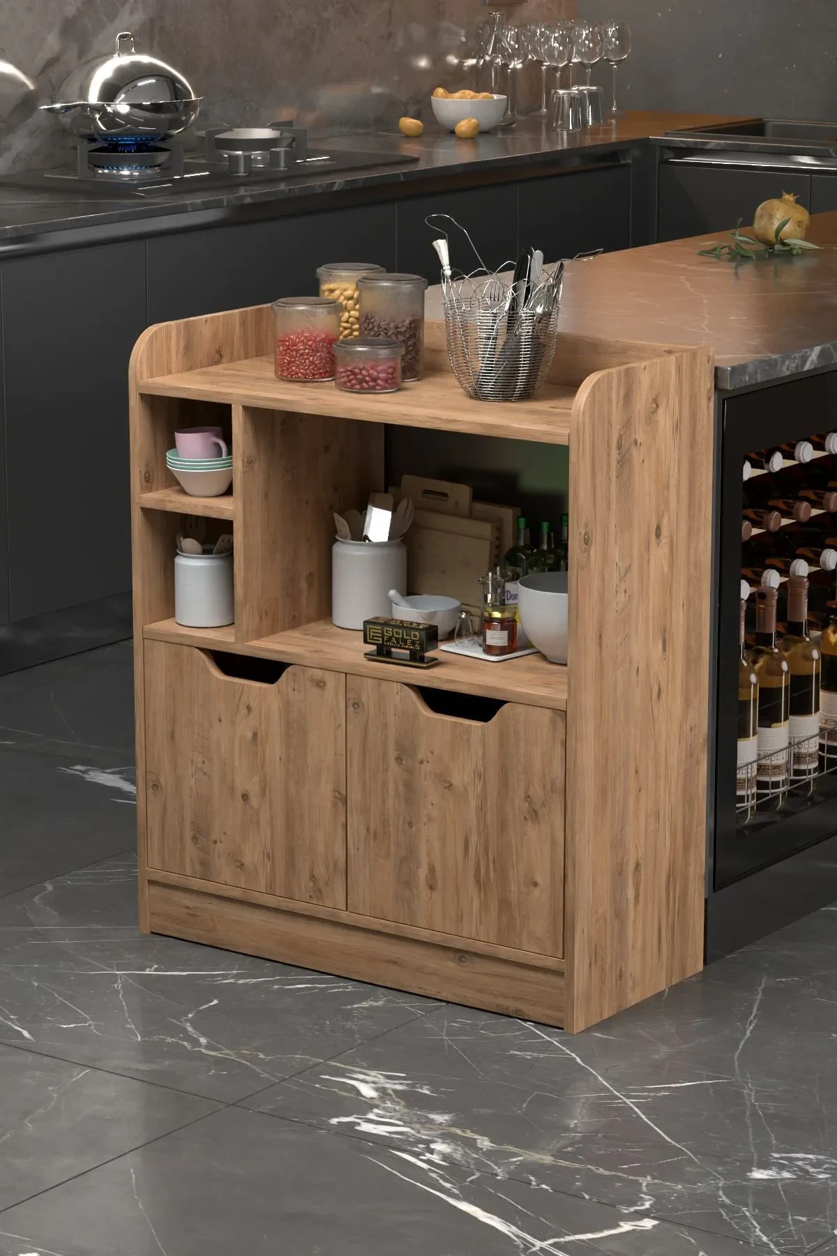 Çok Amaçlı Fırın Dolabı - 86 cm - Farklı Açı