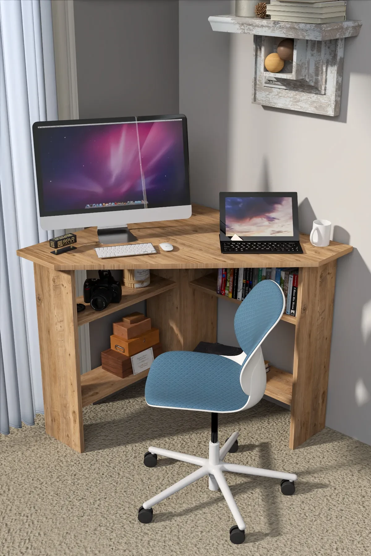Corner Study Desk