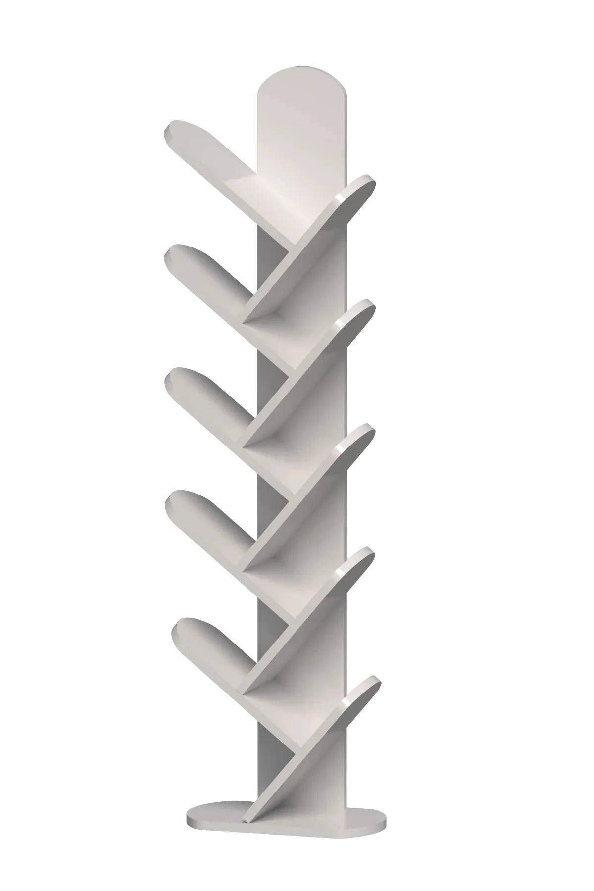 10 Raflı Dekoratif Bölmeli Kitaplık - 40x36x147 cm - Farklı Açı