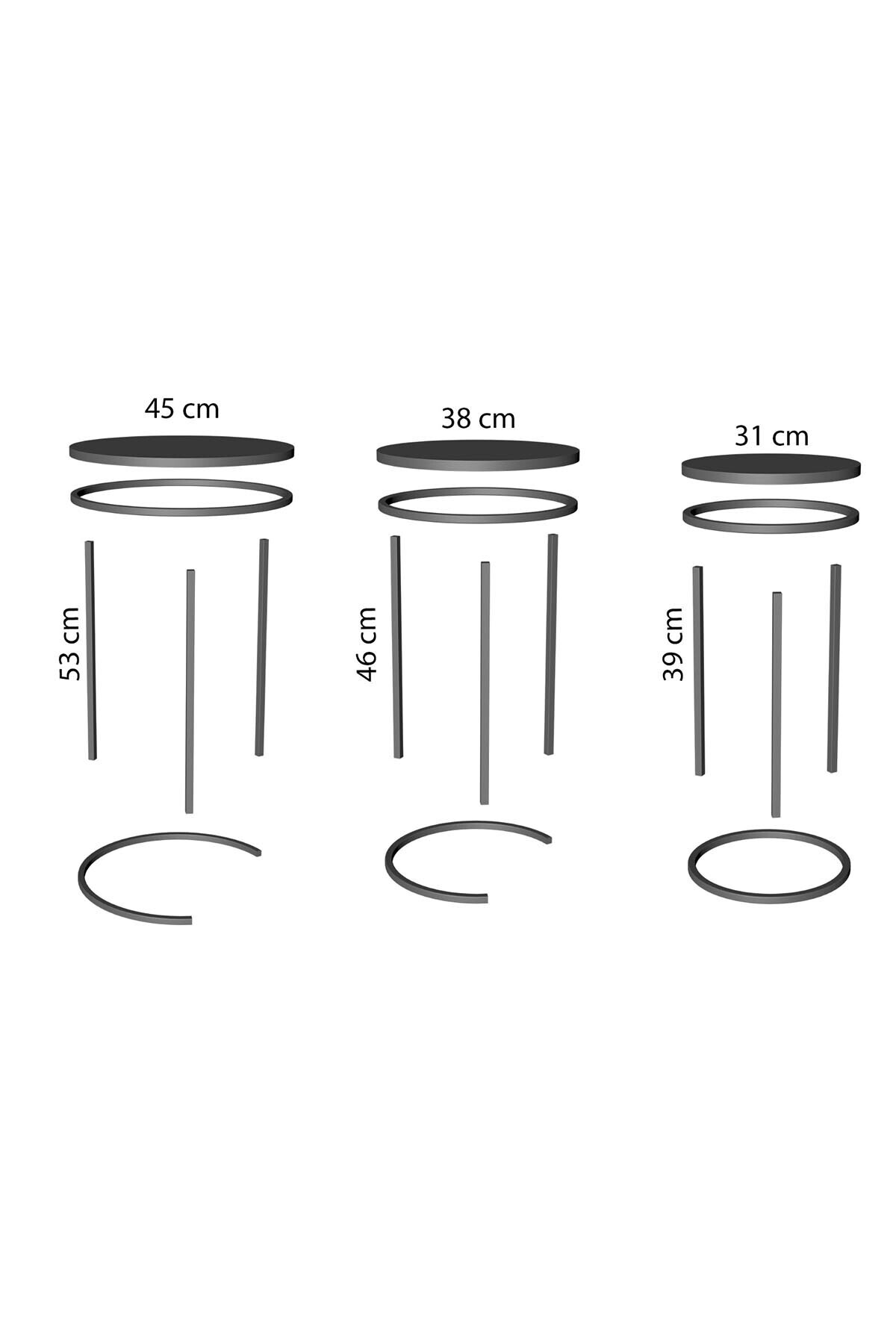 4'lü C Set - 57 cm - Detay