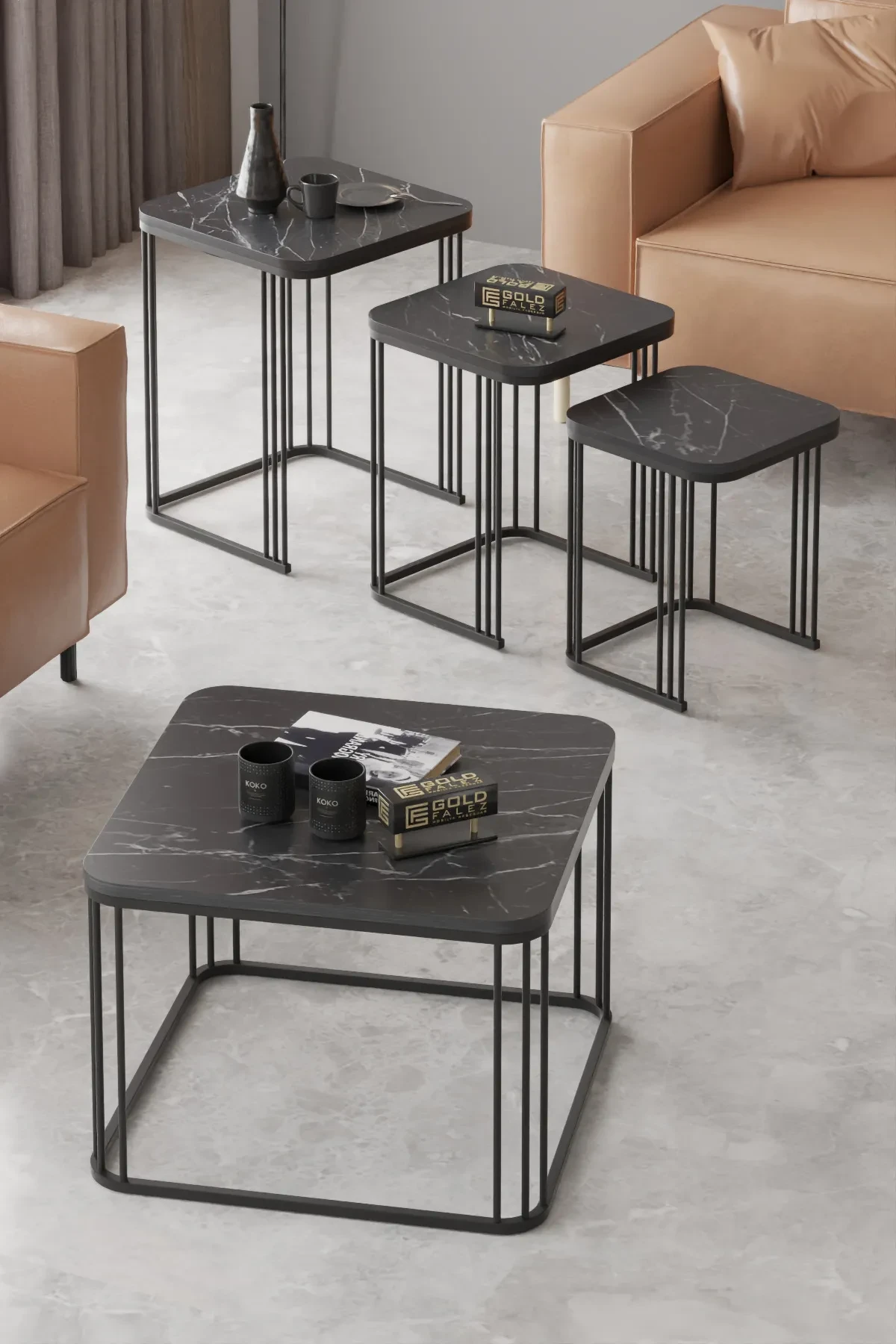 Alize Center and Zigon Coffee Table Set — Bendir