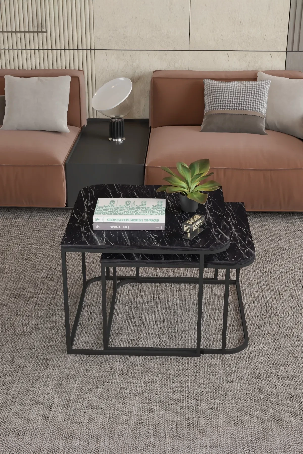 Damla Double Coffee Table — Wit