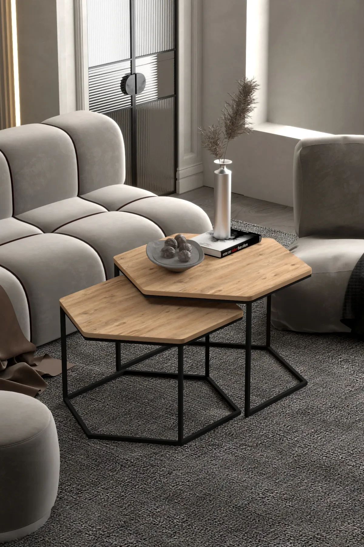 Hexagonal Double Lux Coffee Table — Atlantische Den