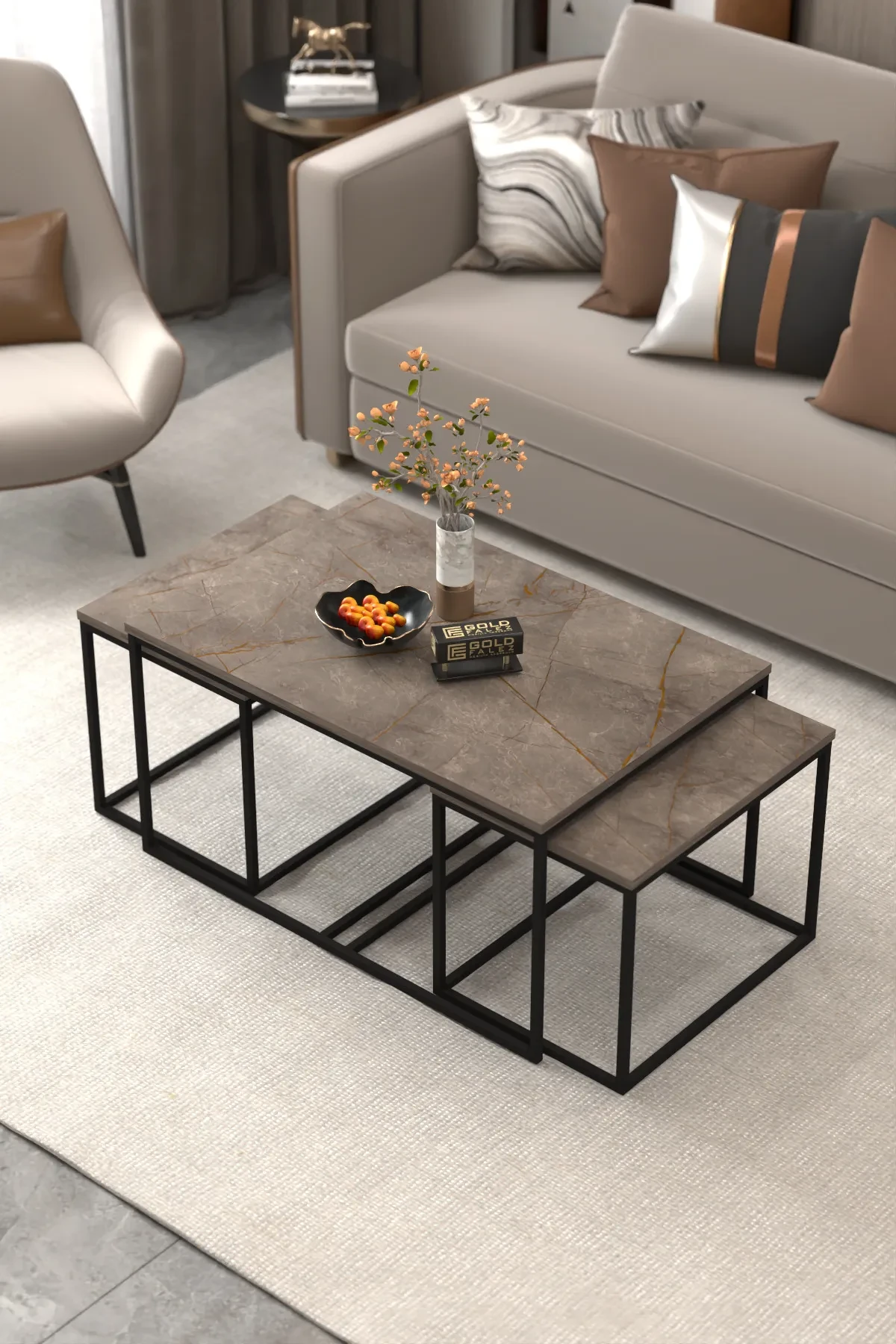 Flora Center and Zigon-Side Table Set — Gordion