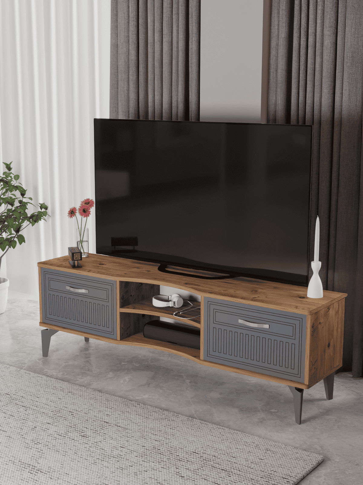 Vera Tv Sehpası - 160x35x50 cm - Detay