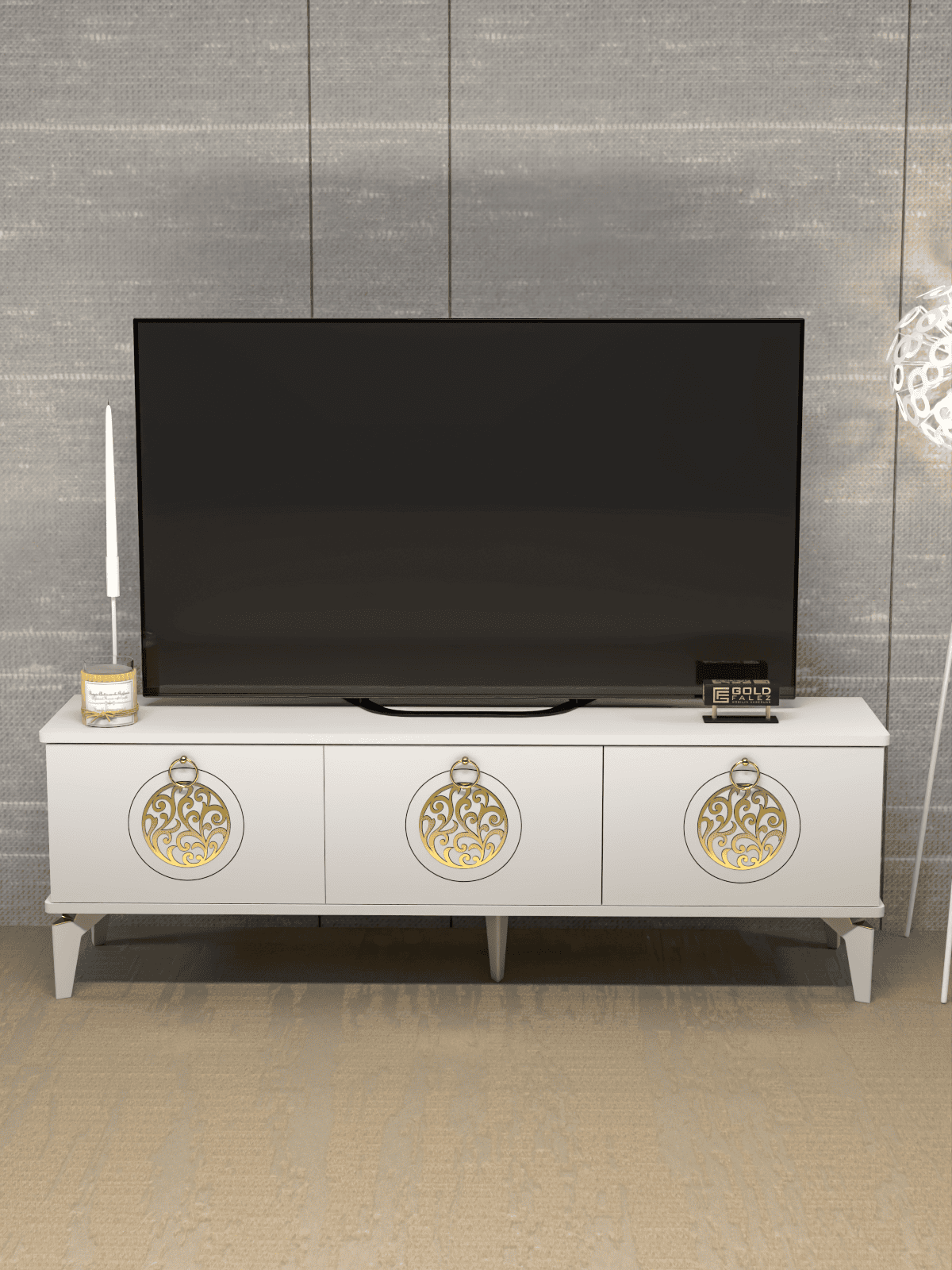 Sarayli Tv Sehpası - 160x35x50 cm - Detay