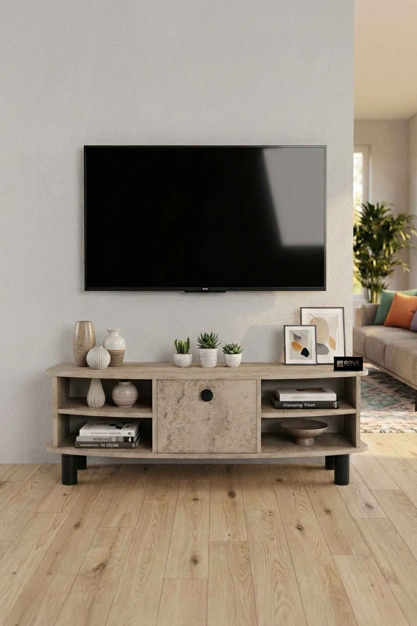 Vienna Tv Stand — Traverten