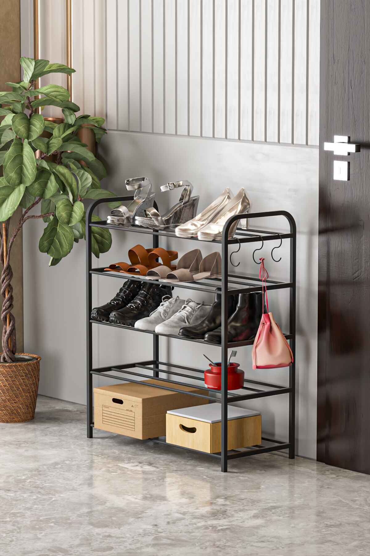 5 Shelf Metal Shoe Rack-Multipurpose Shelf