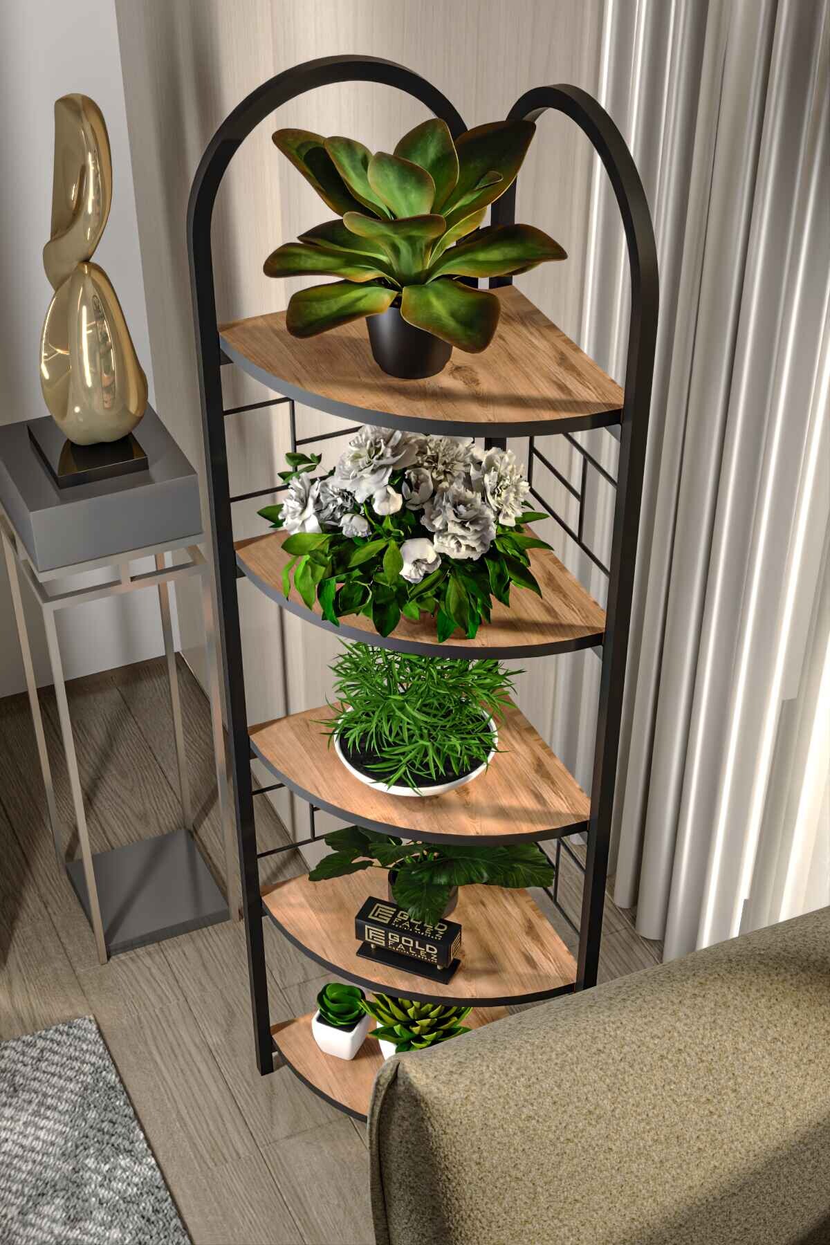 Bohem 5 Raflı Köşe Çiçeklik - 150 cm - Kullanım