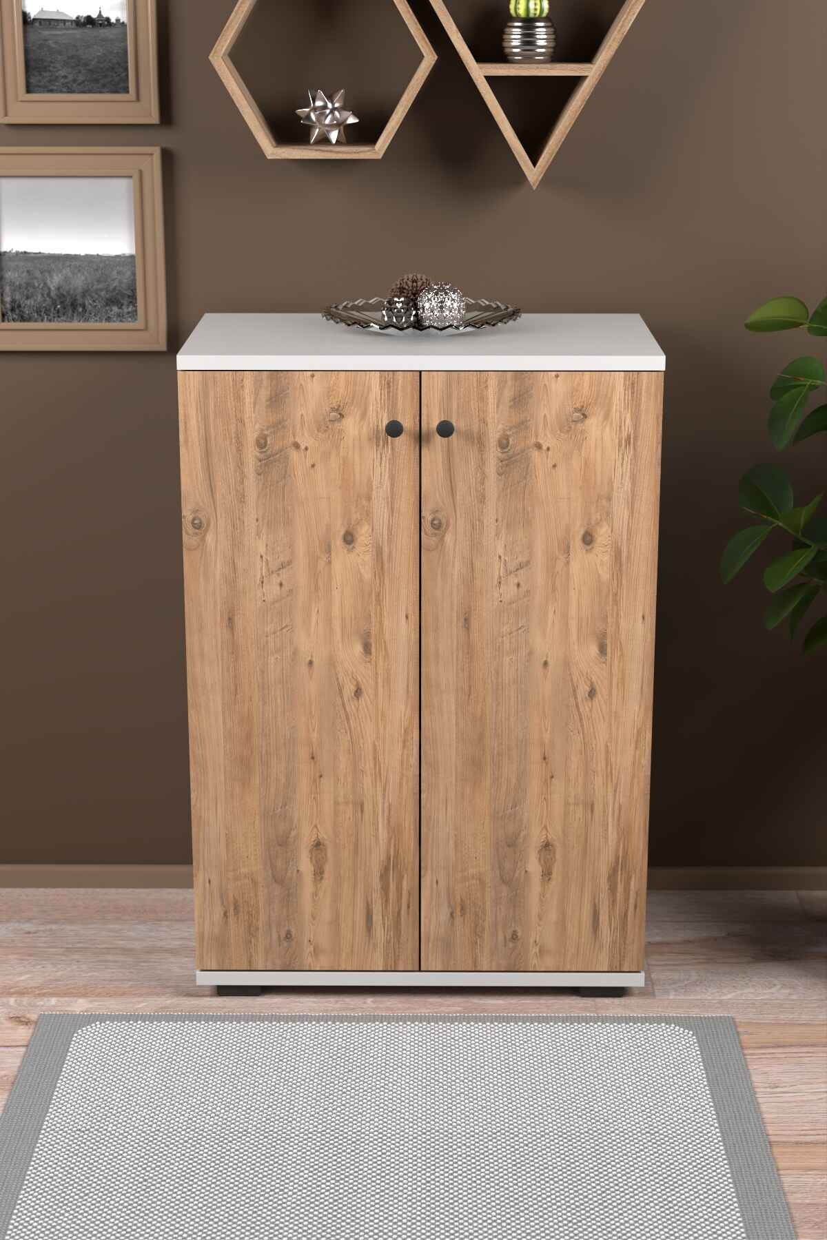 Kapaklı Ayakkabılık - 60x35x87 cm - Farklı Açı