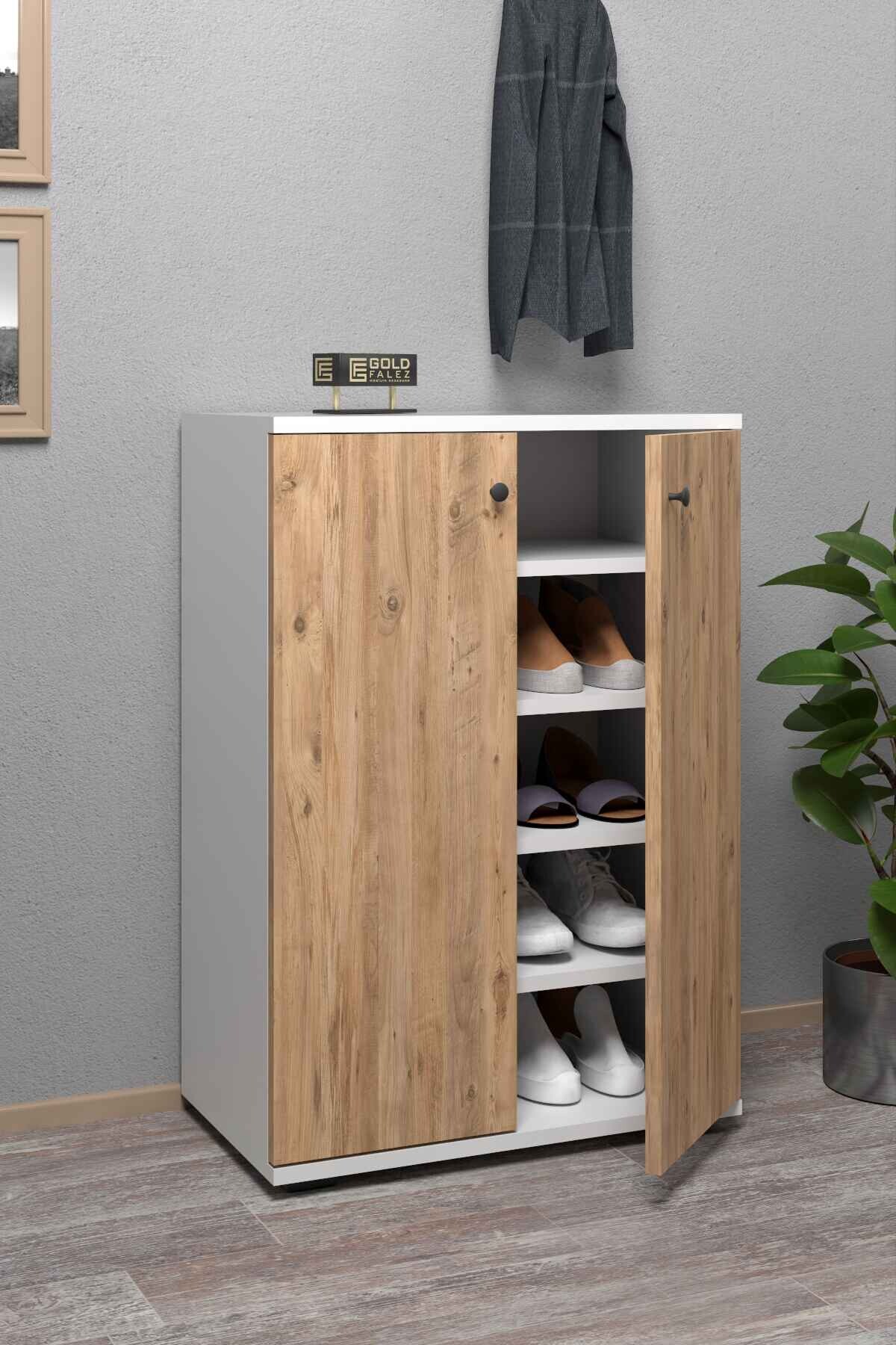 Kapaklı Ayakkabılık - 60x35x87 cm - Detay