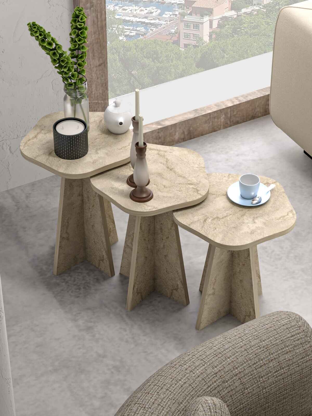 Çiçek Zigon Sehpa - Farklı Açı