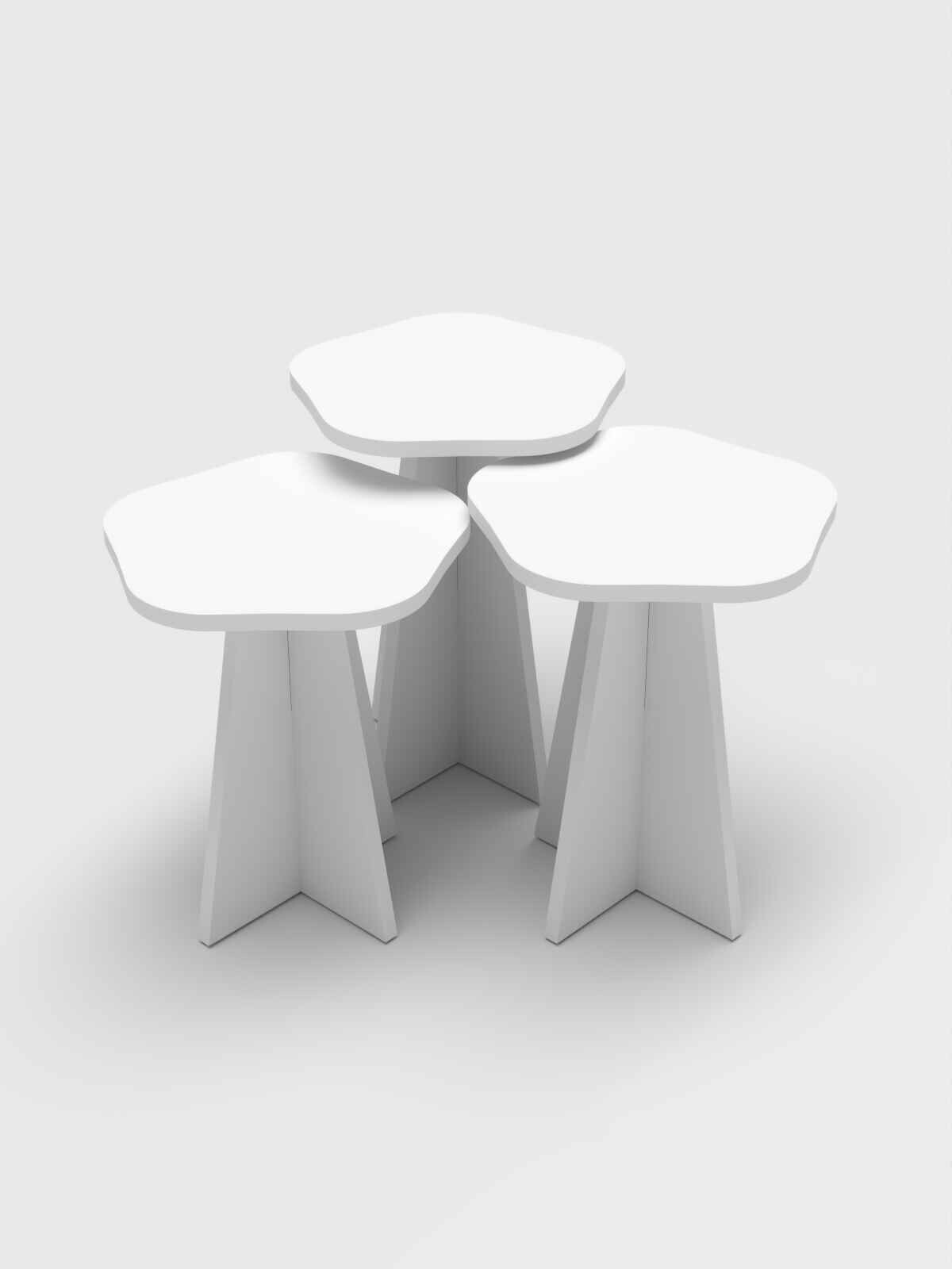 Çiçek Zigon Sehpa ve Orta Sehpa Set - Farklı Açı