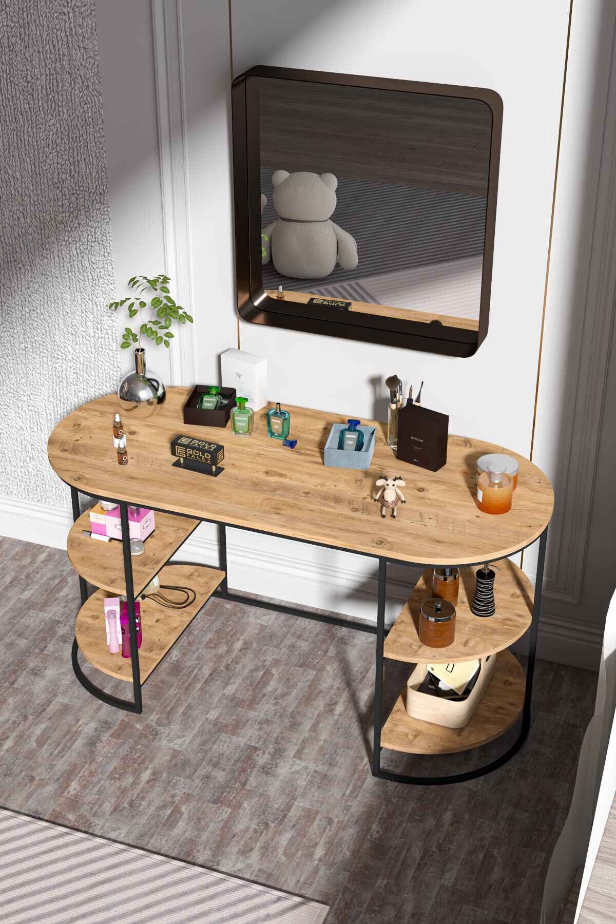 Çok Amaçlı Makyaj Masası - 140x60x77 cm - Farklı Açı