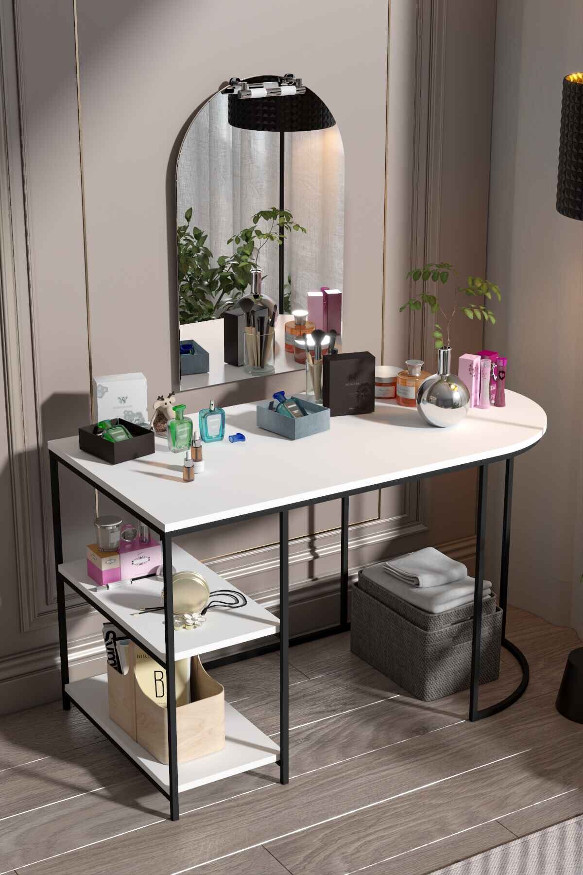 Multipurpose Makeup Table 125 cm — White