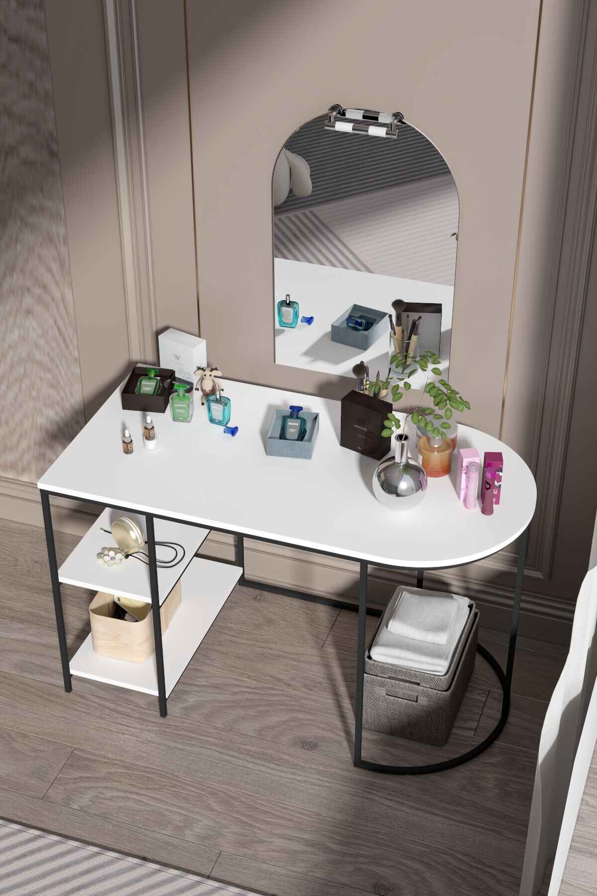 Çok Amaçlı Makyaj Masası 125 cm - 125x60x77 cm - Detay