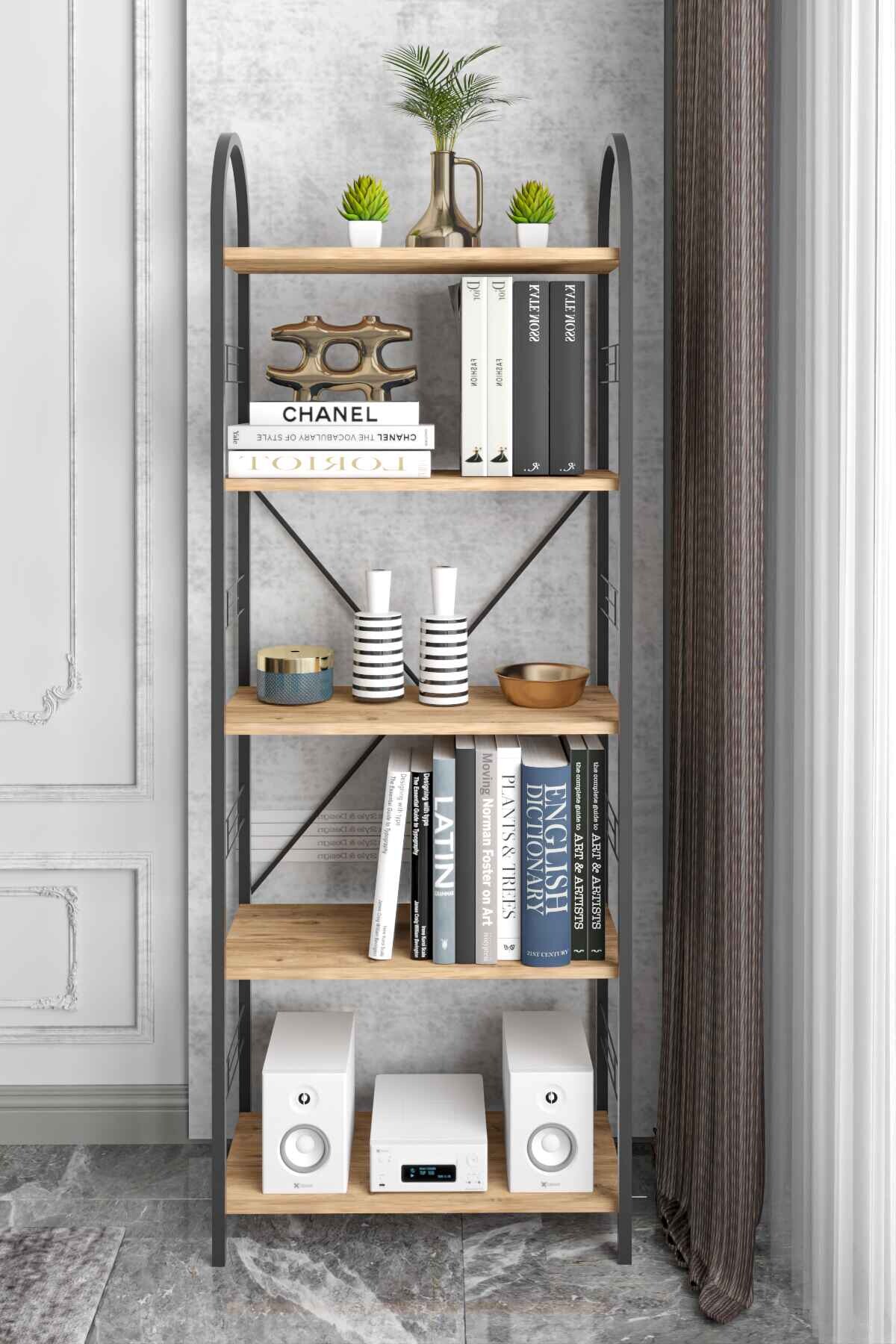 Bohemian 5 Shelf Bookcase — Atlantic Pine
