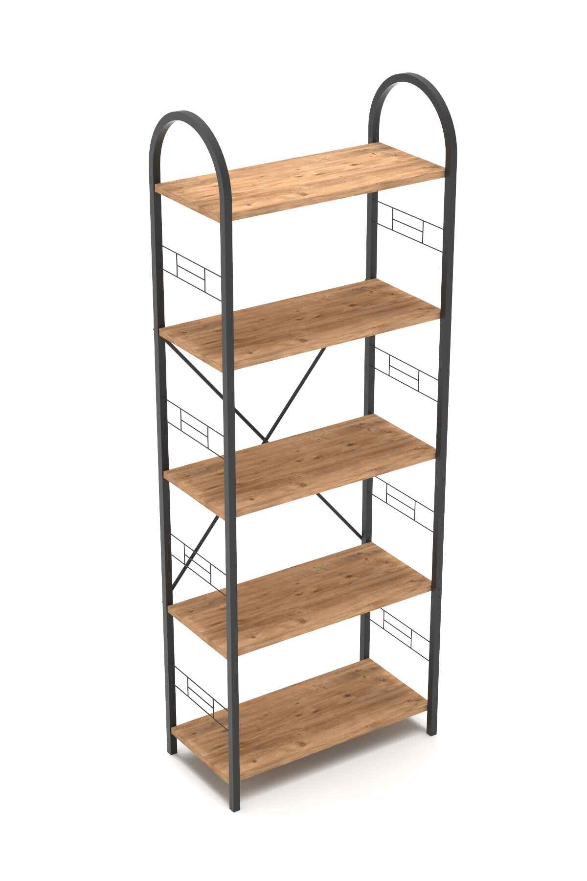 Bohem 5 Raflı Kitaplık - 180 cm - Detay