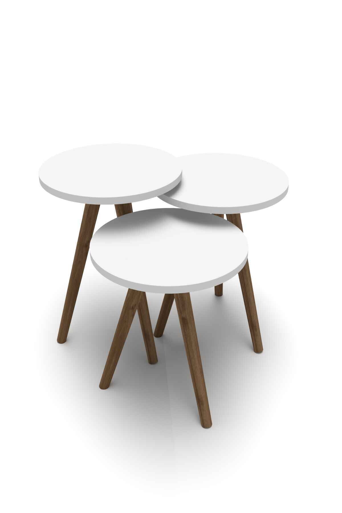 Wooden Zigon Coffee Table — White