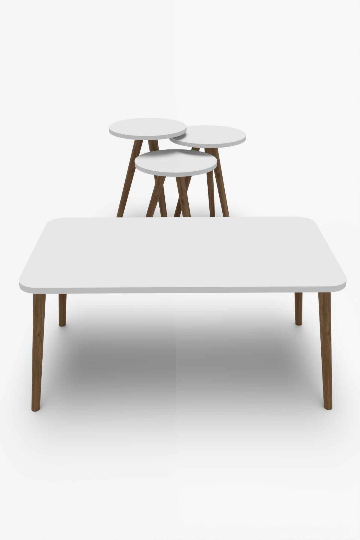 Kare Torna Zigon Orta Sehpa Seti - 90x50x42 cm - Detay