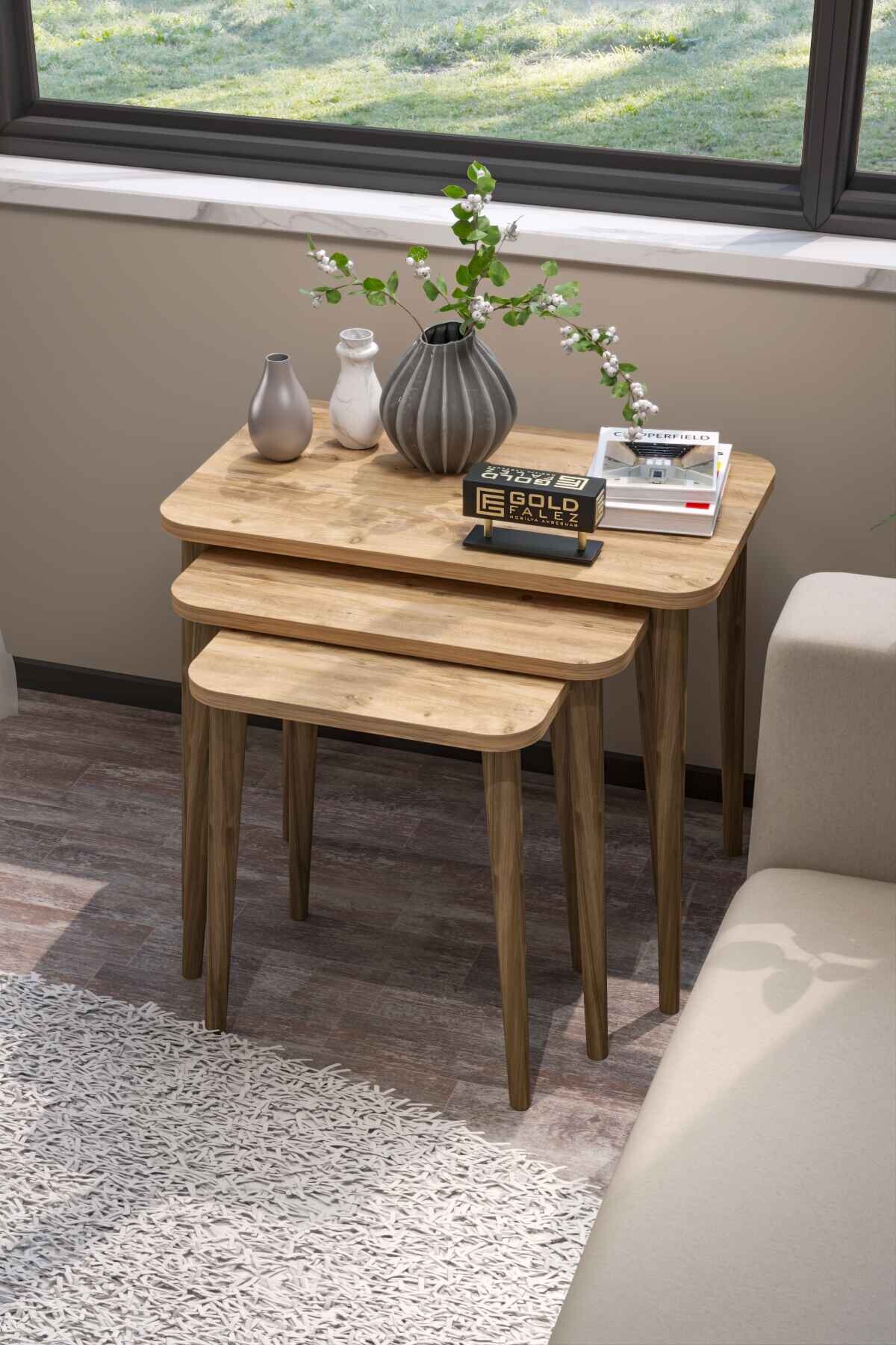 Wooden Square Zigon Coffee Table — Weiß