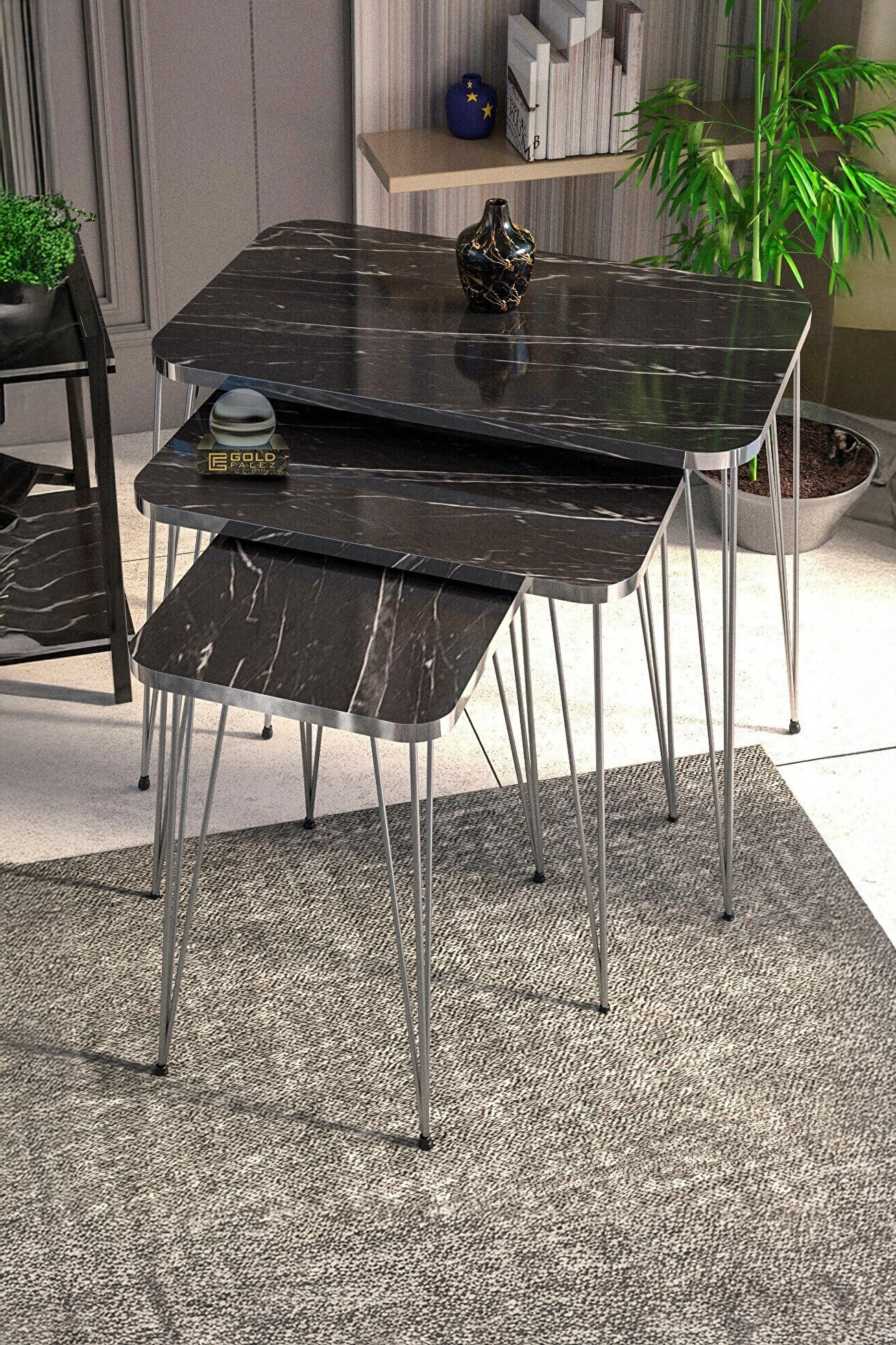 Silver Wire Square Zigon Coffee Table — Bendir