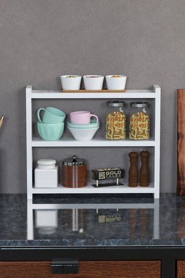 3-Shelf Countertop Kitchen & Bathroom Organiser - White