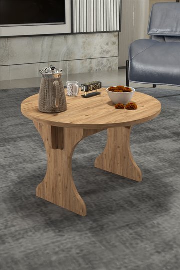 Mantar Round Coffee Table - Atlantic Pine