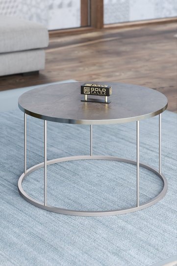 Terra Gold Round Coffee Table - Silver Gordion