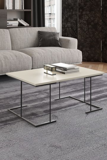 Solo Rectangular Coffee Table - Cream
