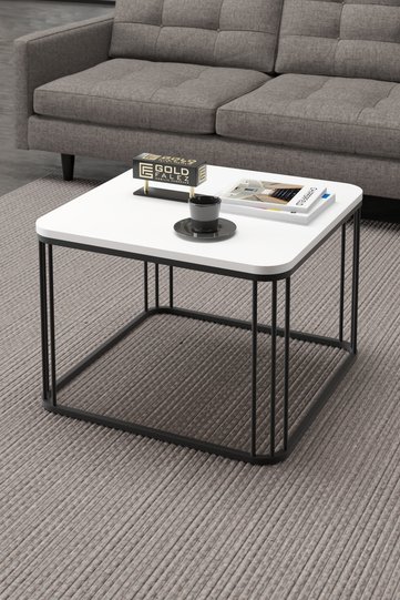 Alize Square Coffee Table - White
