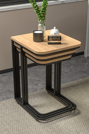 Nesting Table - Oak - Brown