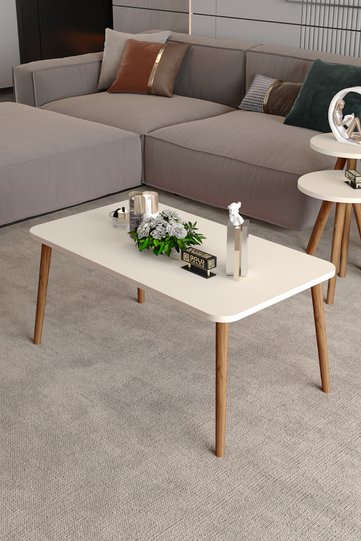 Torna Square Coffee Table - Cream