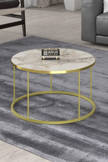 Terra Gold Round Coffee Table - Efes