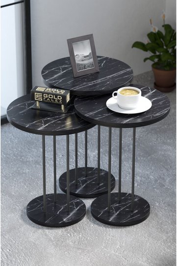 Terra 3-Piece Round Nesting Table Set - Bendir